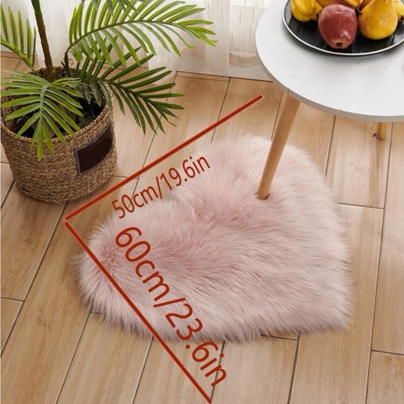 Pink heart rug - Picture 3 of 3